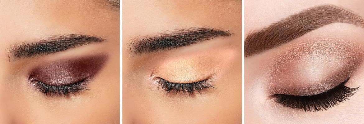 Augen größer schminken - Lidschatten Beispiele